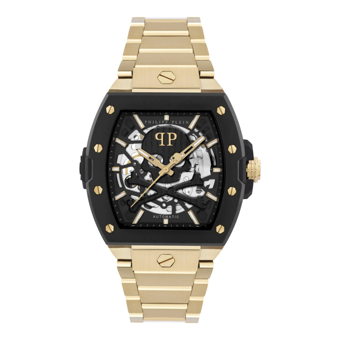 PHILIP PLEIN The $keleton 2.0 Men's Black Skeleton Dial Automatic Watch PWJFA0625-GOLD1-OS