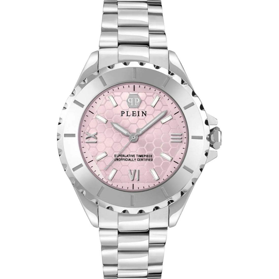 PHILIP PLEIN Heaven (Rock Couture) Women's Pink Honeycomb Dial Quartz Watch PWPOA0324
