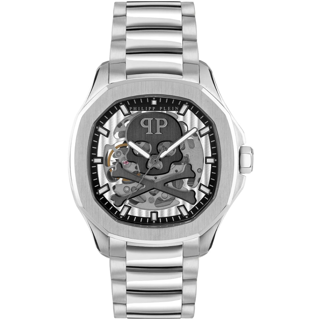 PHILIP PLEIN $keleton $pectre Men's Silver Skeleton Dial Automatic Watch PWRAA0223