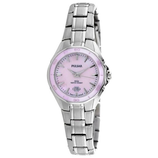 Pulsar Classic Women's Pink Dial Quartz Watch PXT899