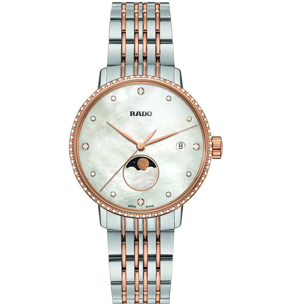 Rado Women&#39;s R22882923 Two-tone (Silver-tone and Rose Gold-tone) Stainless Steel Watch