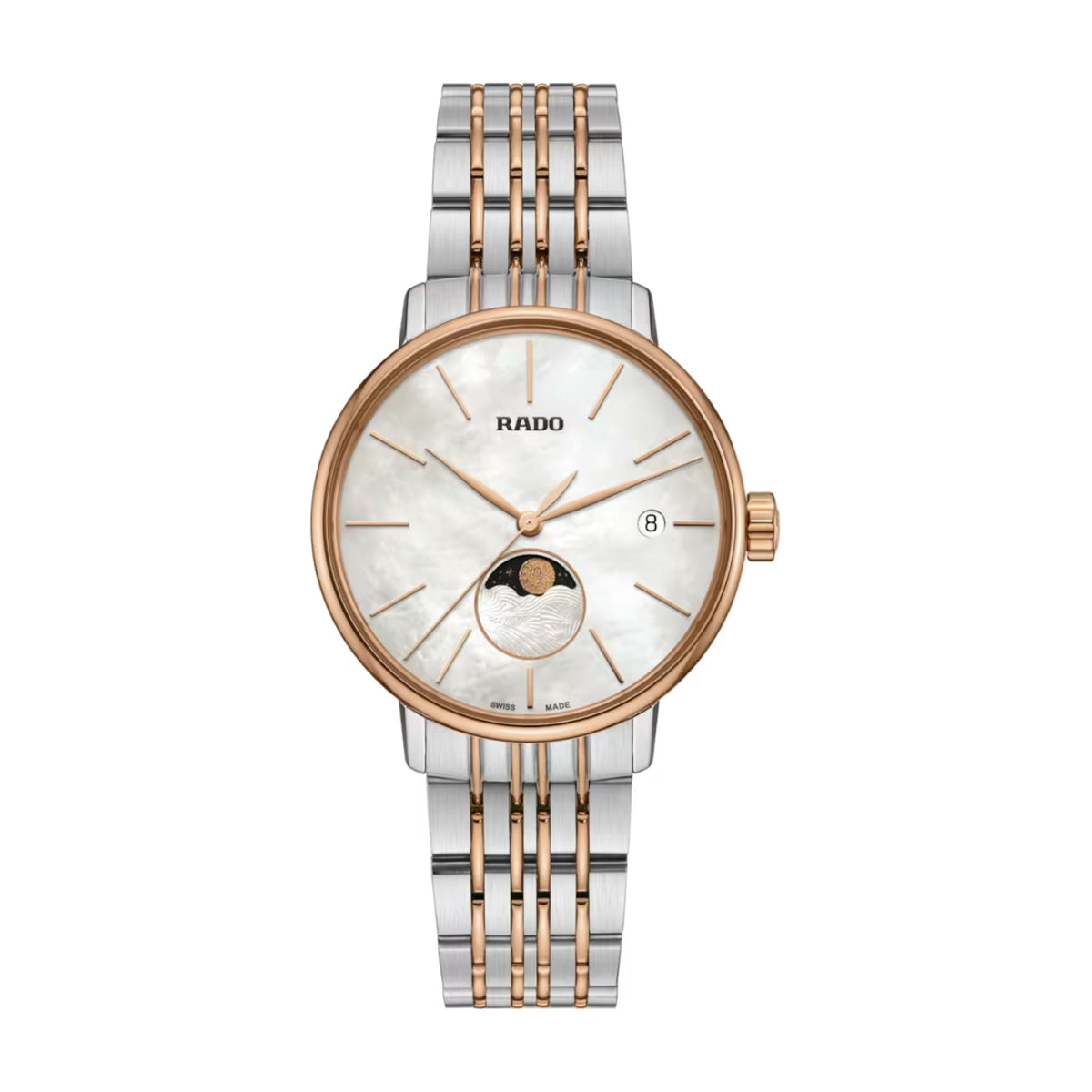 Rado Women&#39;s R22883943 Two-tone (Silver-tone and Rose Gold-tone) Stainless Steel Watch