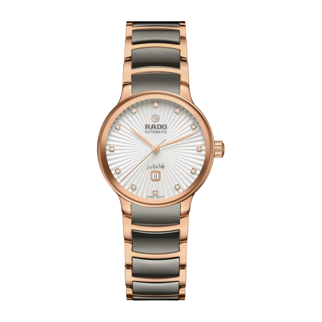 Rado Centrix Automatic Diamonds Women's Two-tone/Grey and Rose Gold Bracelet Automatic Watch - R30019742