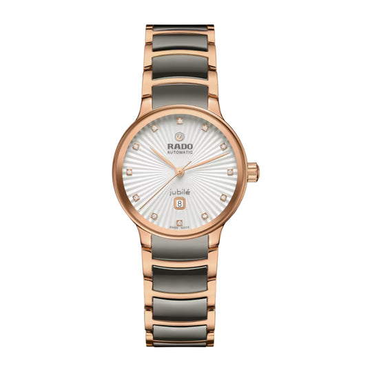 Rado Centrix Automatic Diamonds Women's Two-tone/Grey and Rose Gold Bracelet Automatic Watch - R30019742