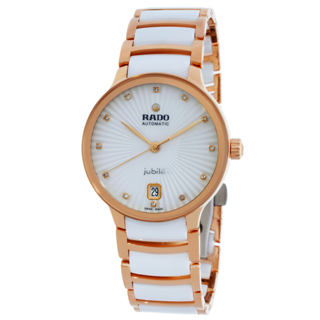 Rado Centrix Automatic Diamonds Women's Two-tone/White and Rose Gold Bracelet Automatic Watch - R30037744