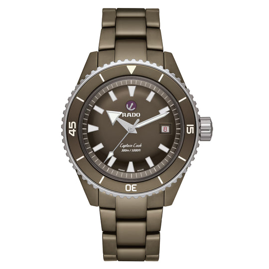 Rado Captain Cook High-Tech Ceramic Diver Men's Matte Olive Green Dial Automatic Watch R32130312