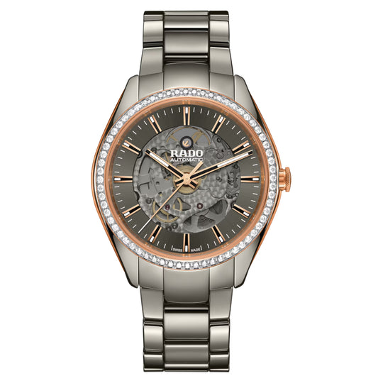 Rado HyperChrome Automatic Diamonds Unisex Grey Smoked Dial Automatic Watch R32158102