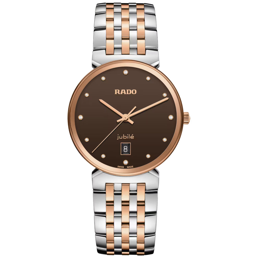 Rado Florence Diamonds Unisex Brown Sunray Dial Quartz Watch R48912763