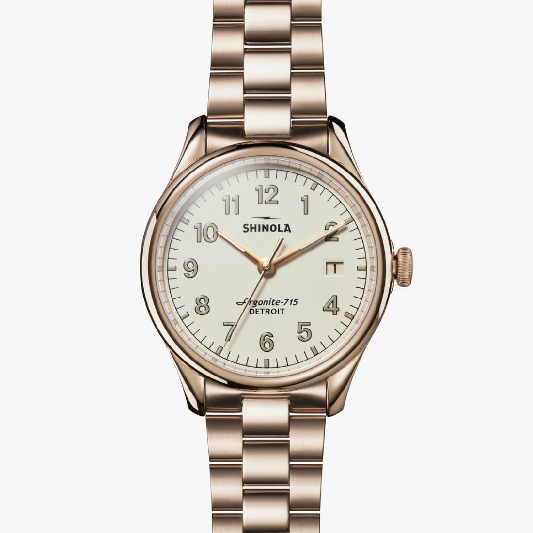 Shinola Vinton Women's Ivory Dial Champagne Gold Steel Quartz Watch S0120141279