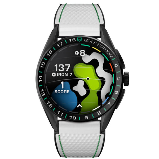 TAG Heuer Connected Calibre E4 Golf Edition Men's Black LCD Dial Rubber Strap Quartz Watch SBR8A81.EB0251