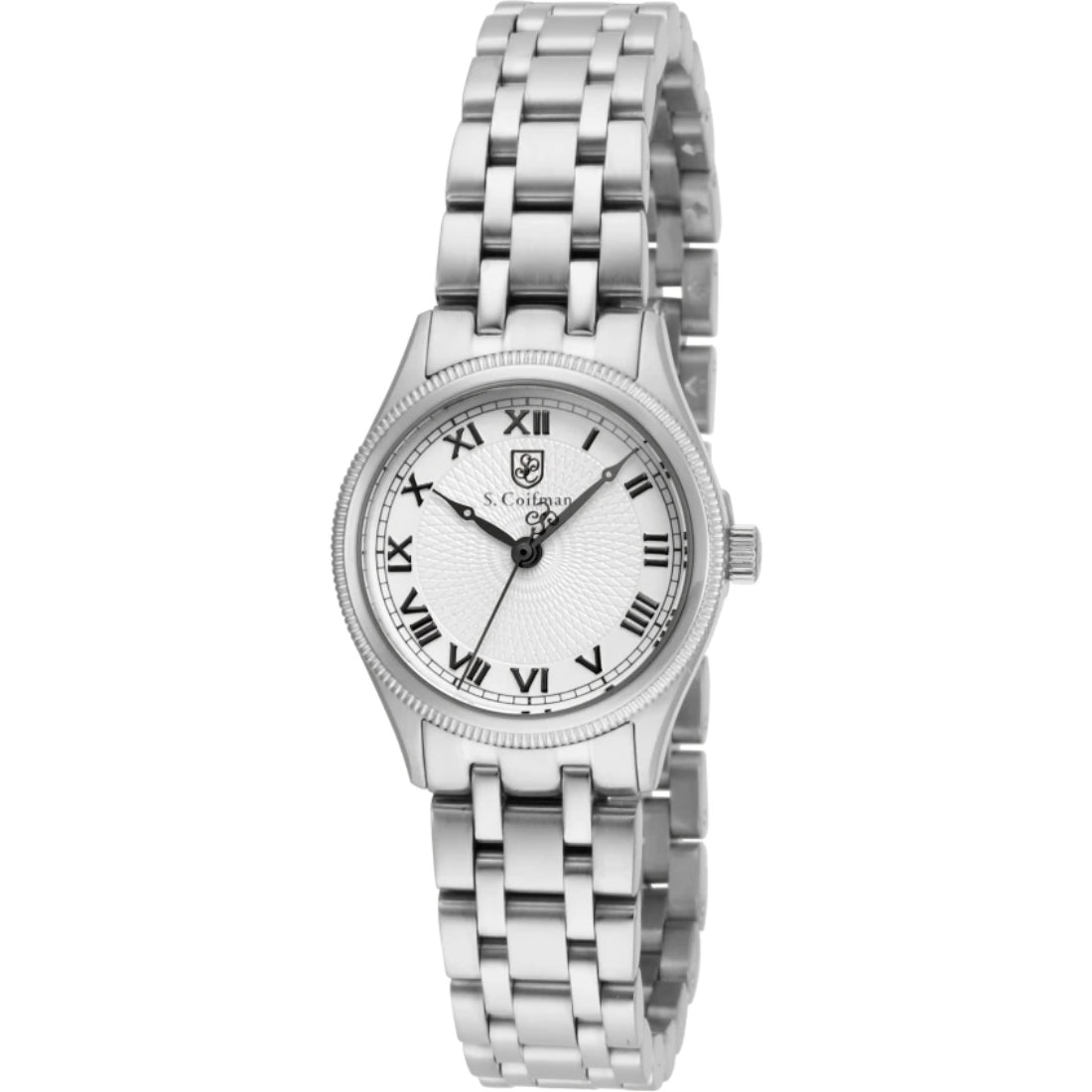 S.Coifman SC0340 Women's Heritage Quartz Silver Dial Stainless Steel Bracelet Watch 26mm