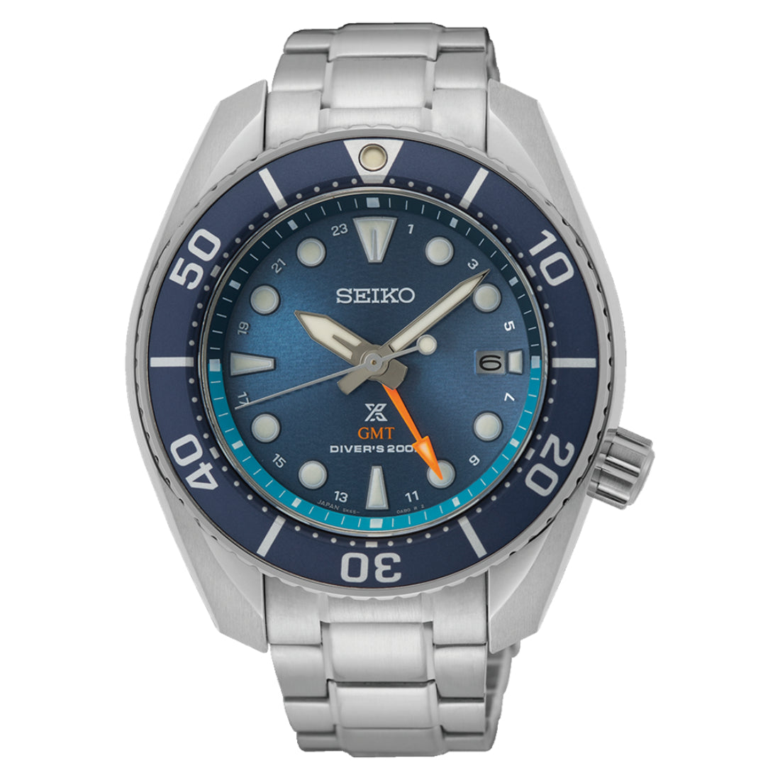 Seiko Prospex Sumo Solar GMT Men's Green Sunray Dial Steel Watch SFK001