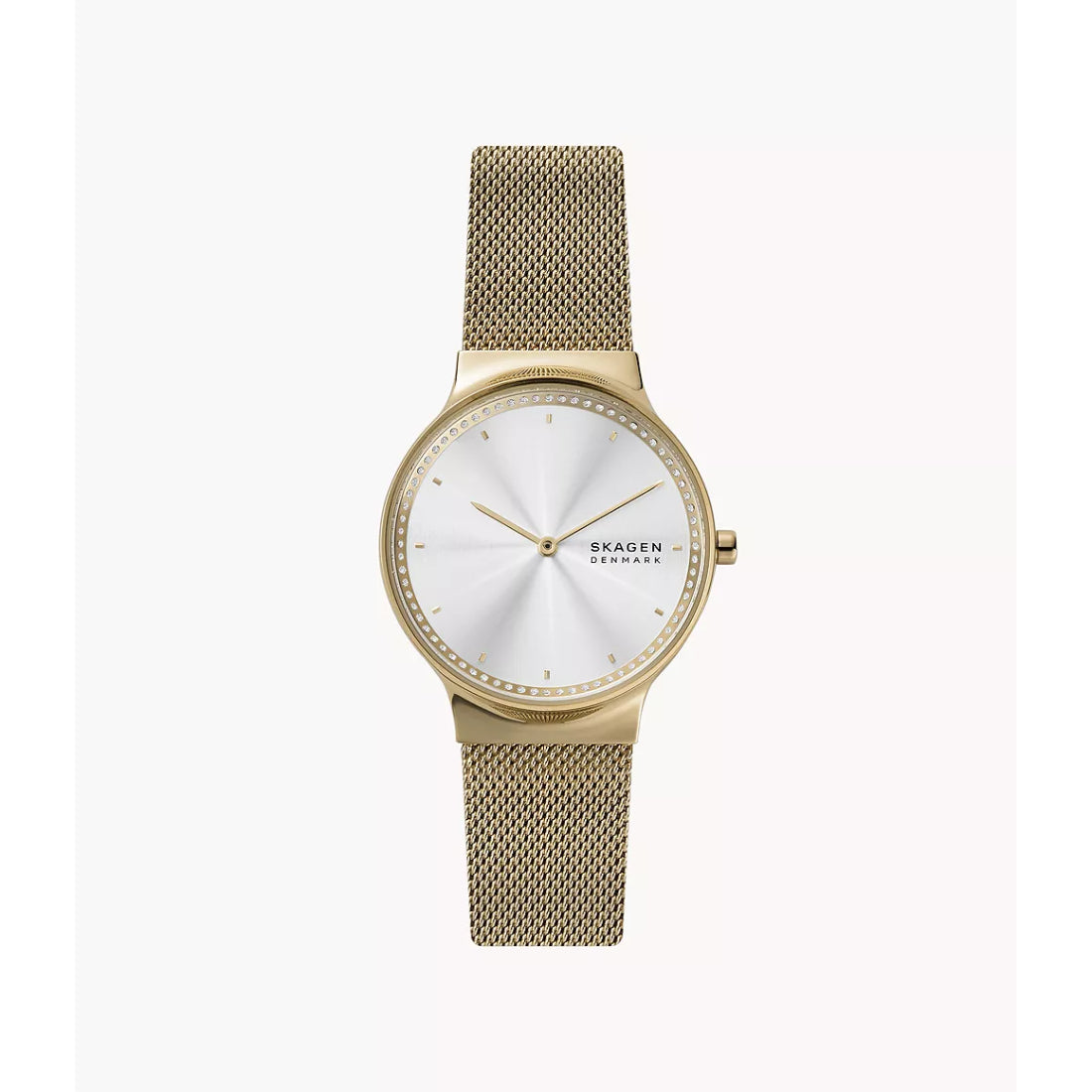 Skagen Freja Women's Silver Dial Gold-Tone Mesh Bracelet Watch SKW1148