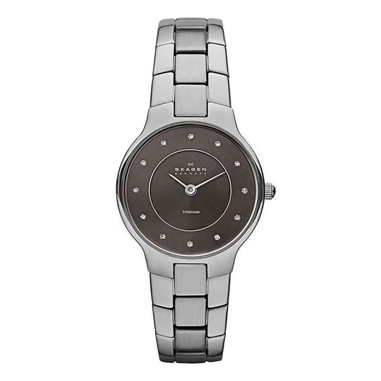 Skagen Titanium Women's Gray Dial Silver-Tone Bracelet Quartz Watch SKW2008