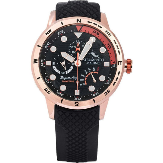 Strumento Marino Regatta VIP Men's Black Dial Quartz Watch SM128S/RG/NR/NR