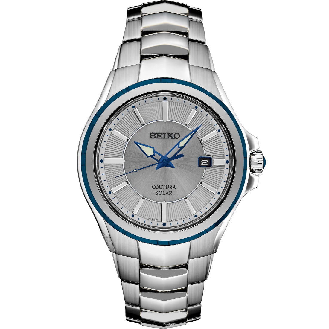 Seiko Coutura Solar Men's Gray Dial Sapphire Stainless Steel Watch SNE565