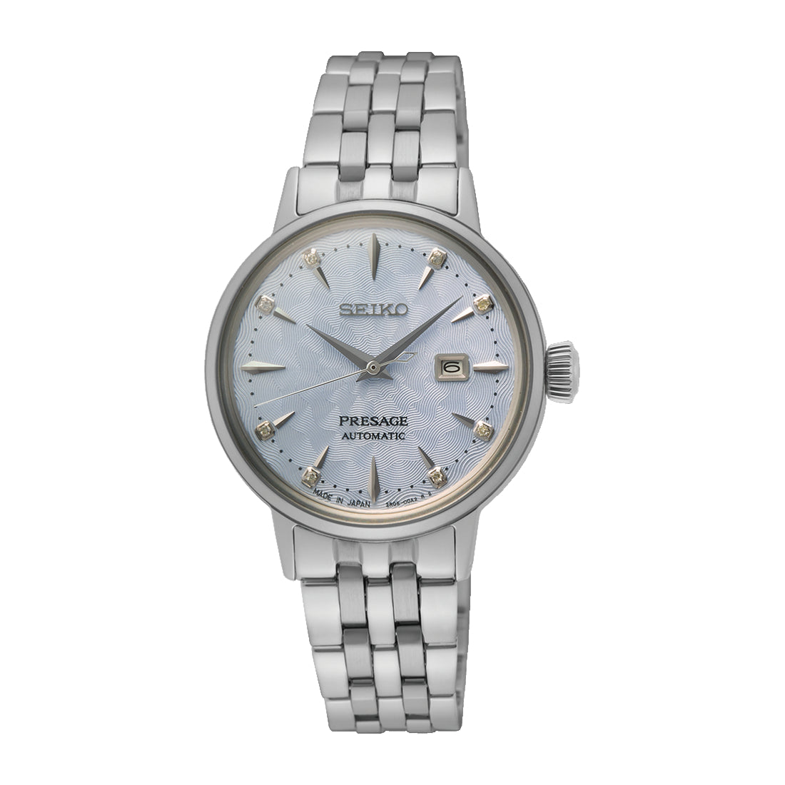 Seiko Presage Cocktail Time Women's Blue Diamond Accent Automatic SRE007