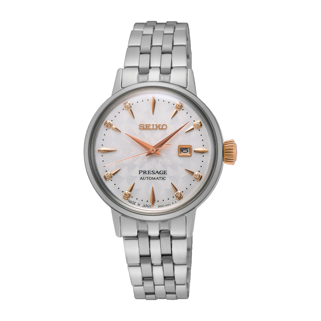 Seiko Presage Cocktail Time Women's Ivory Diamond Accent Automatic SRE009