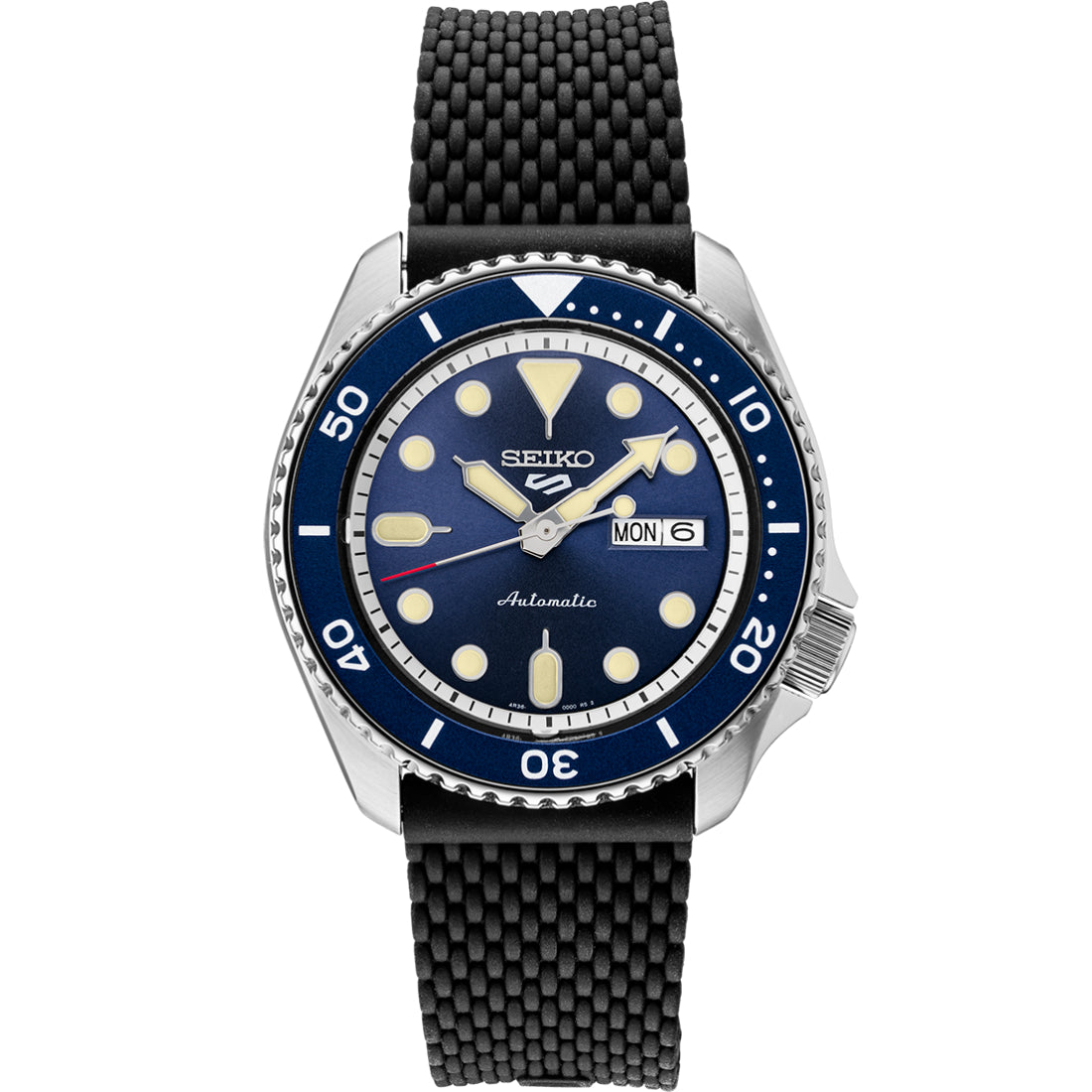 Seiko Prospex Automatic Diver Men's Blue Dial Black Silicone Watch SRPD93