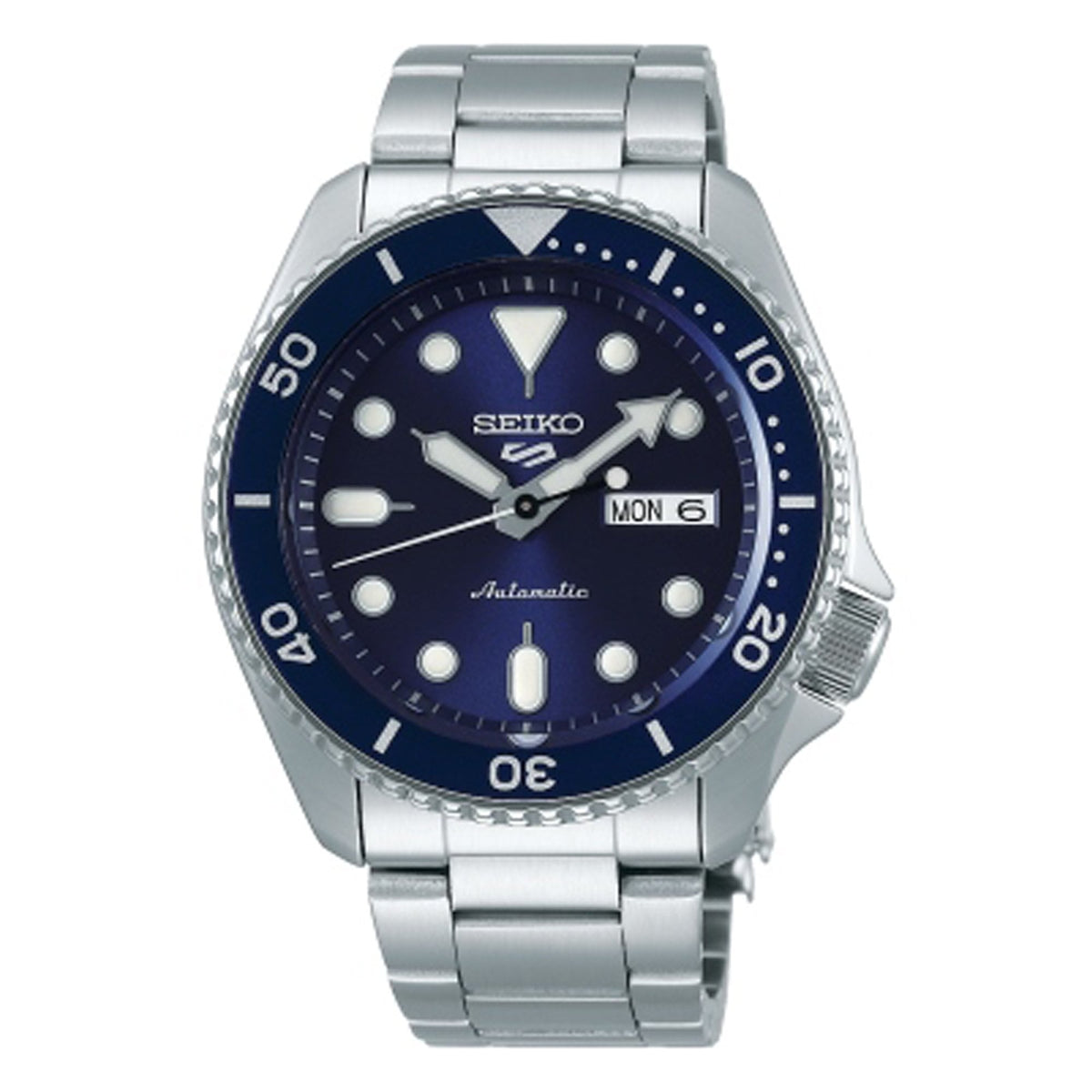 Seiko 5 Sports SKX Automatic Gray Sunray Dial Steel Bracelet Watch SRPE51