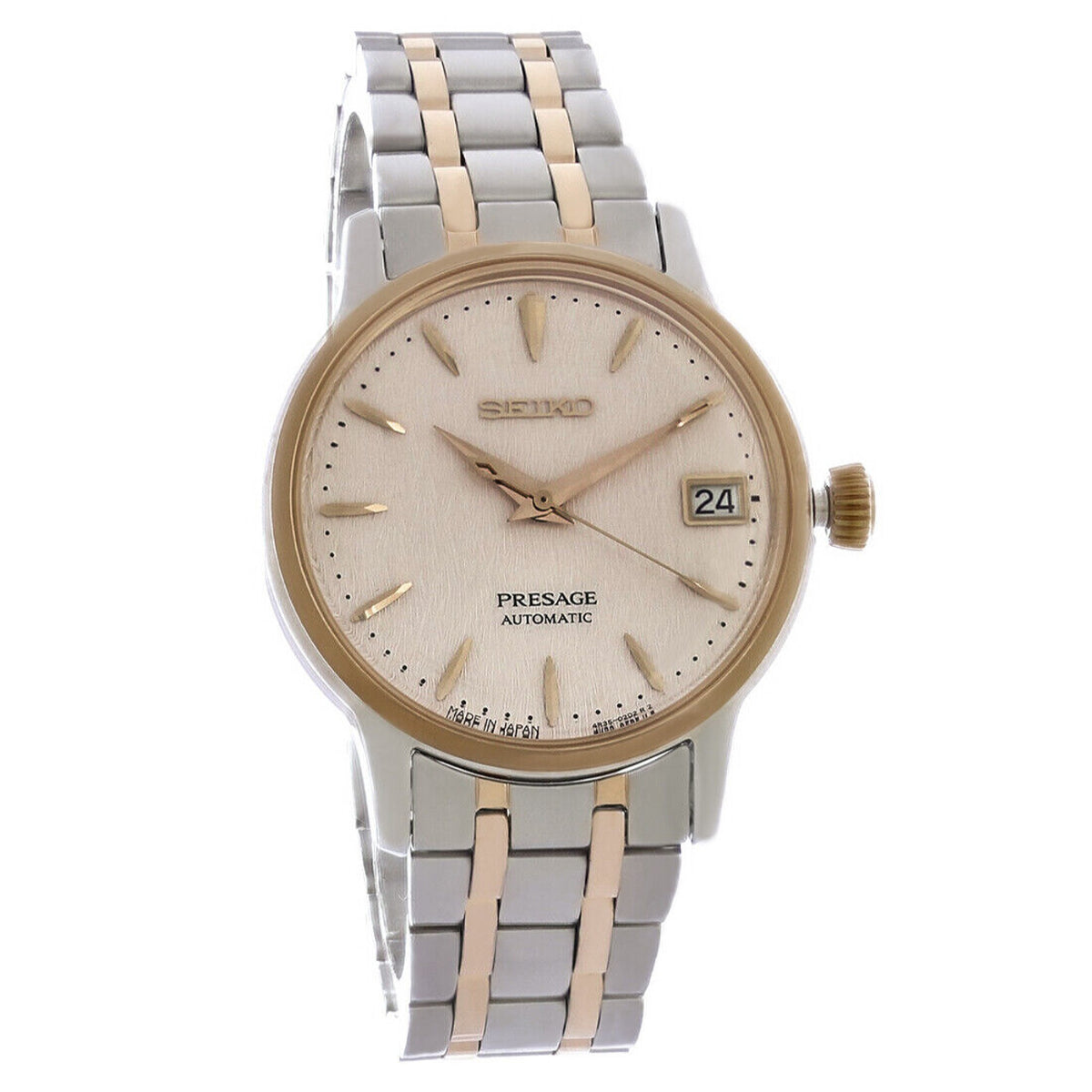 Seiko Presage Cocktail Time Women's Pink Dial Two-Tone Automatic SRPF54