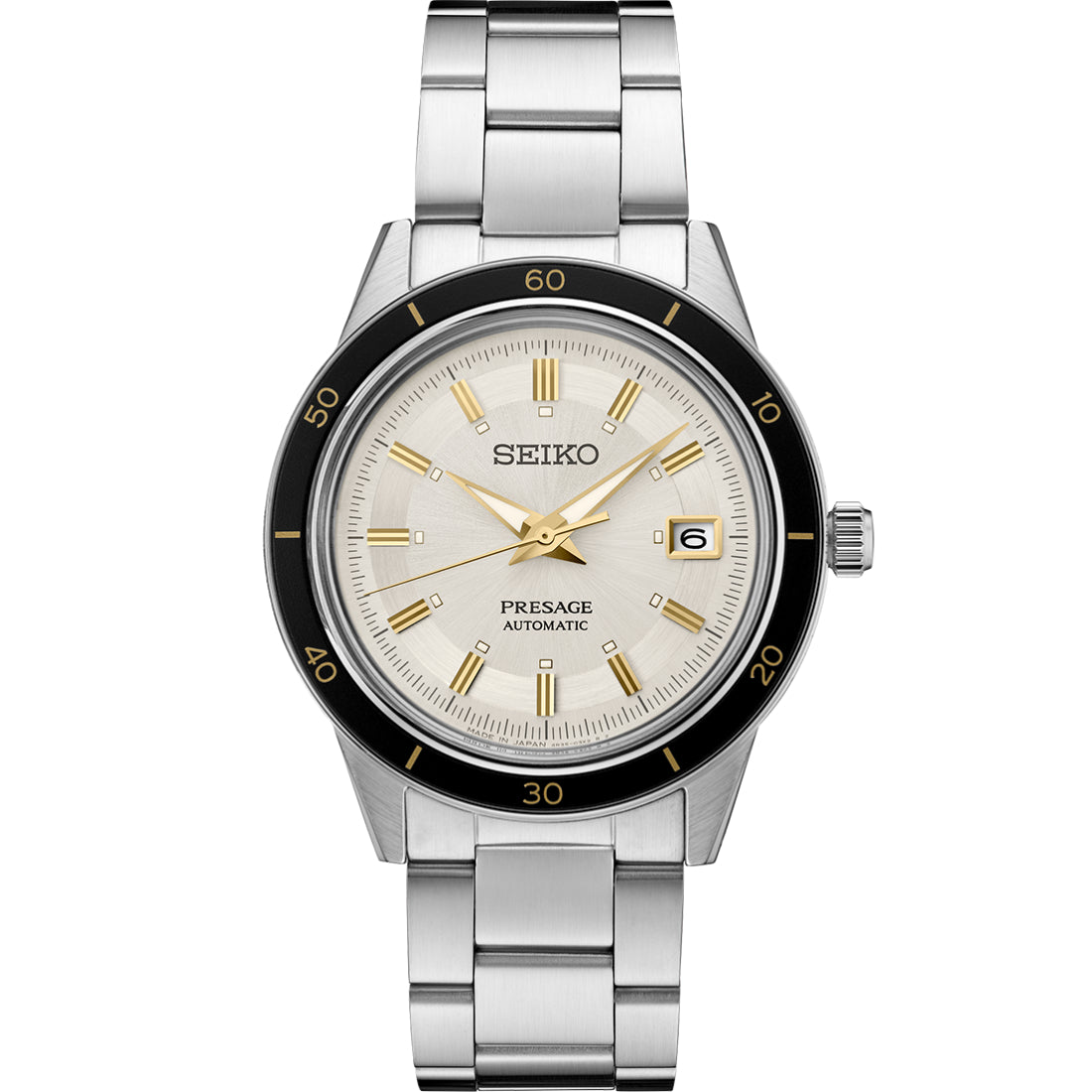 Seiko Presage Style 60's Men's Automatic Ivory Dial Steel Watch SRPG03