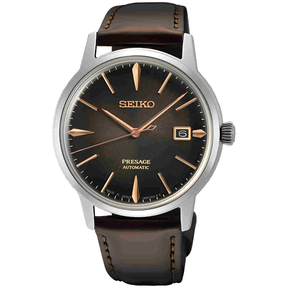 Seiko Presage Cocktail Time Irish Coffee Gradient Brown Leather SRPJ17