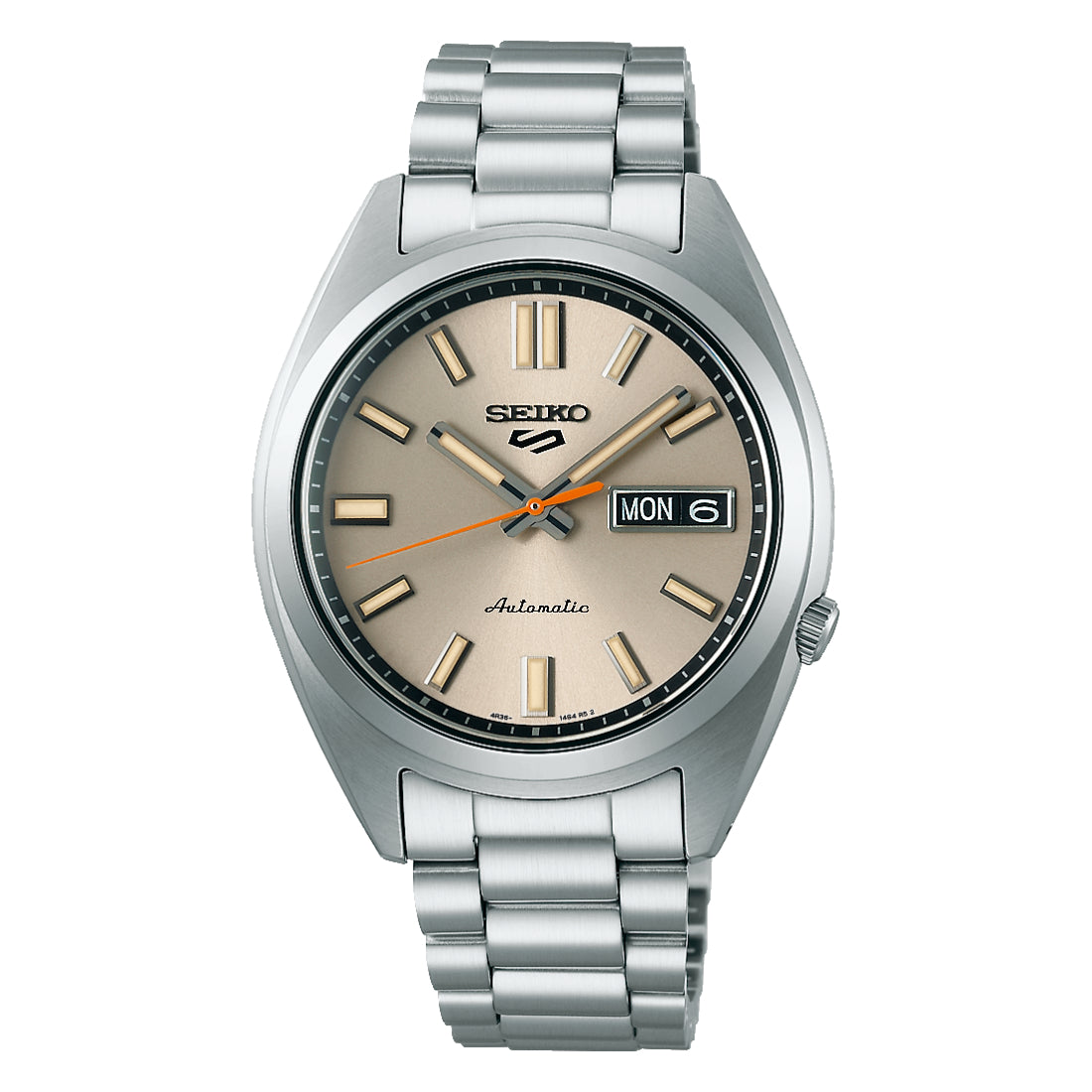 Seiko 5 Sports SNXS Automatic Ivory Dial Steel Bracelet Watch SRPK91