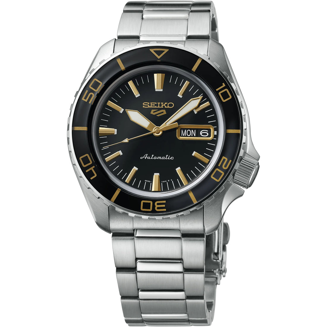 Seiko 5 Sports SKX Series Automatic Black Dial Steel Bracelet Watch SRPK99