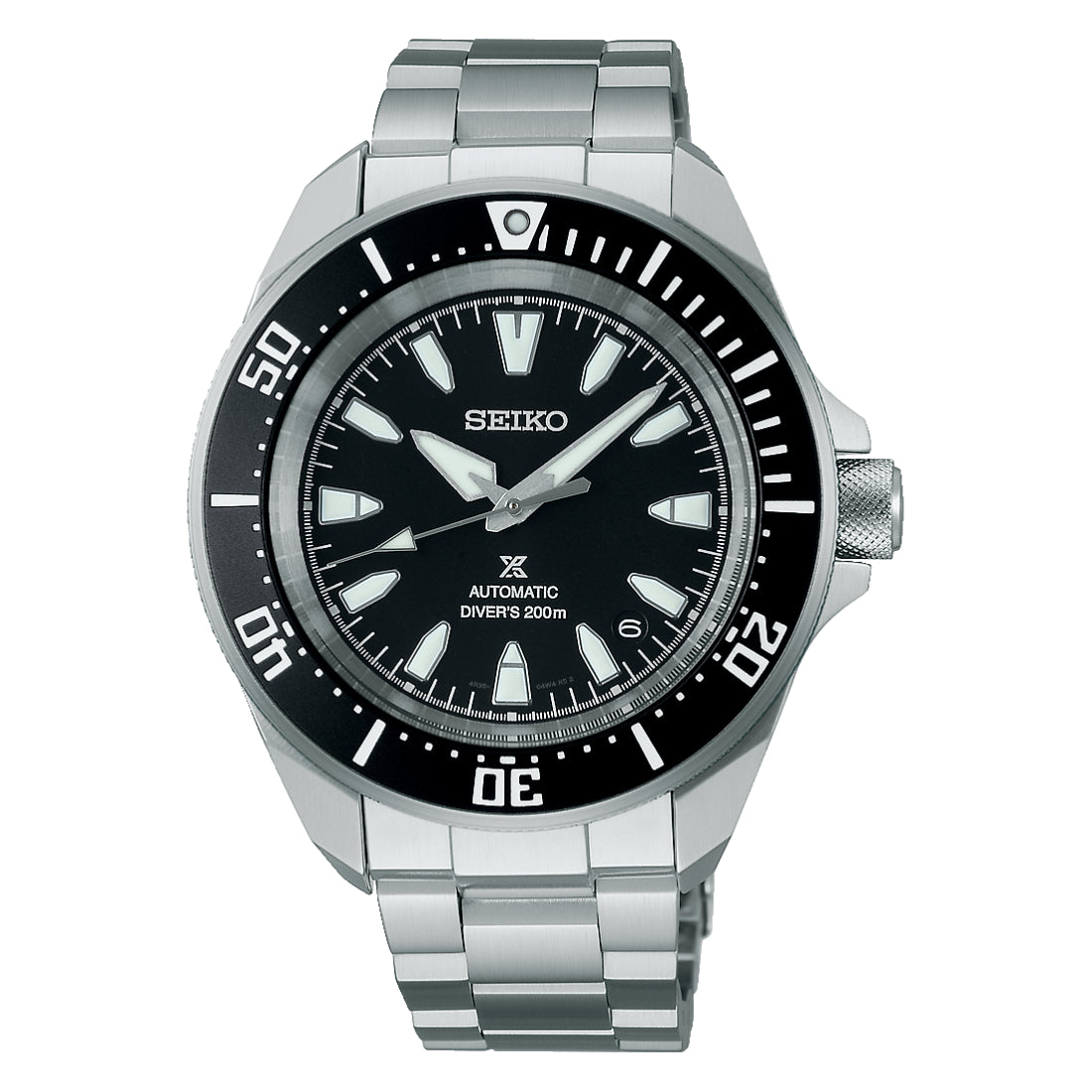 Seiko Prospex Automatic Diver Black Dial Stainless Steel 200M Watch SRPL13