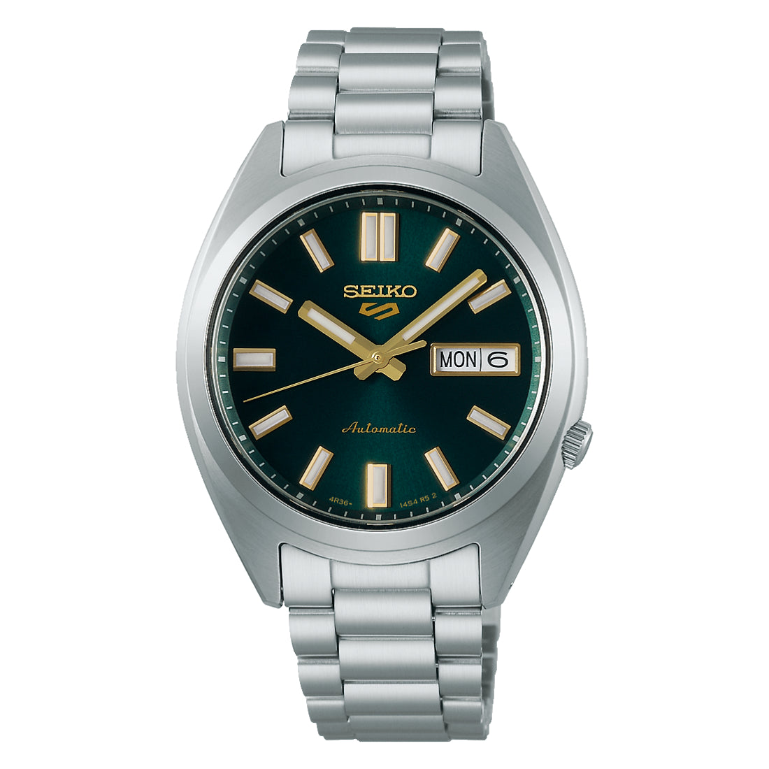 Seiko 5 Sports SNXS Automatic Green Sunburst Dial Steel Bracelet SRPL57