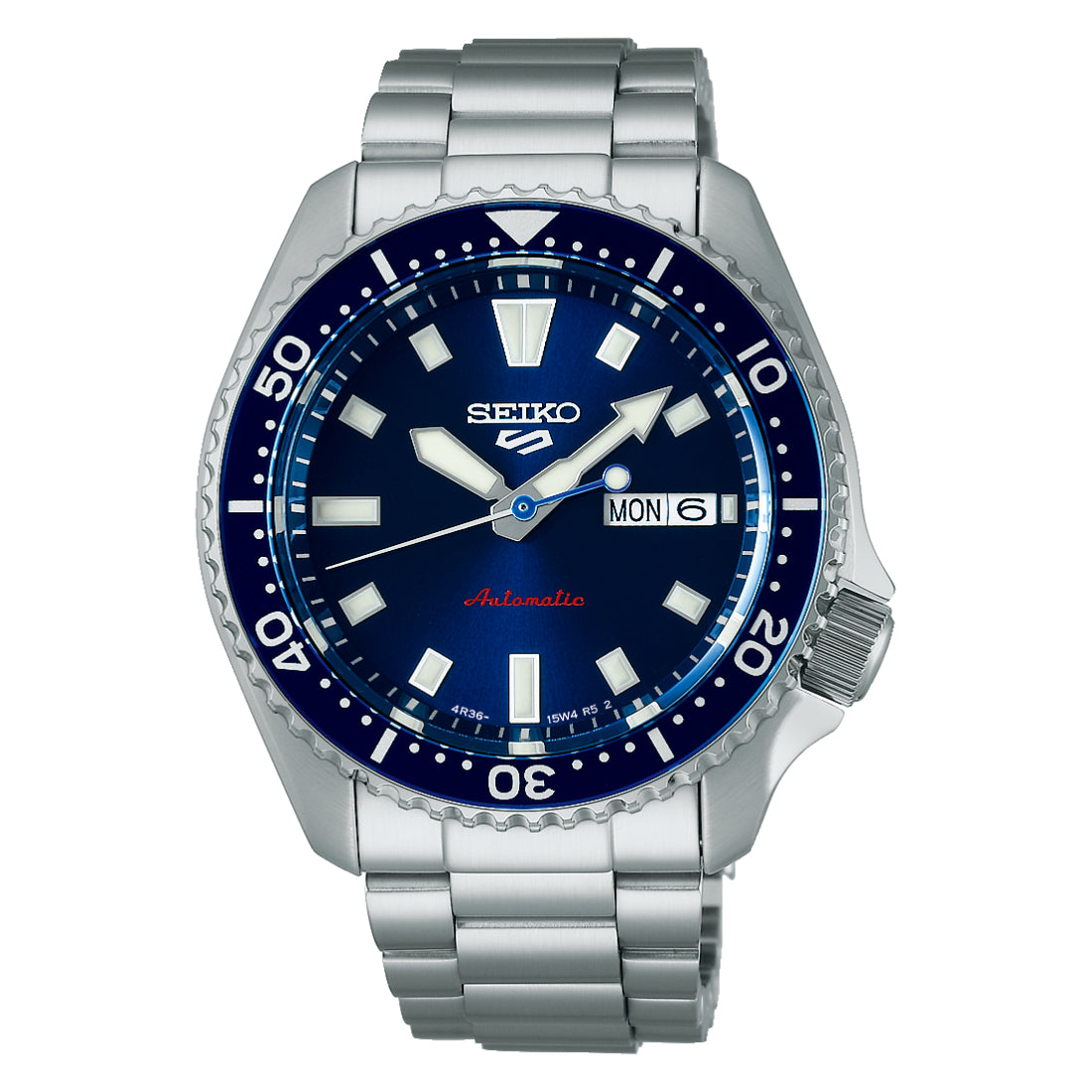 Seiko 5 Sports SKX Series Automatic Blue Sunray Dial Steel Watch SRPL83