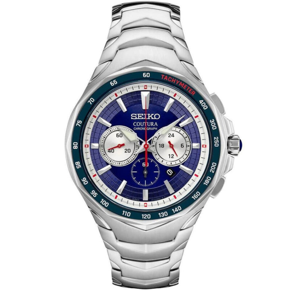 Seiko Coutura Chronograph Blue Dial Stainless Steel Men's Watch SRWZ21