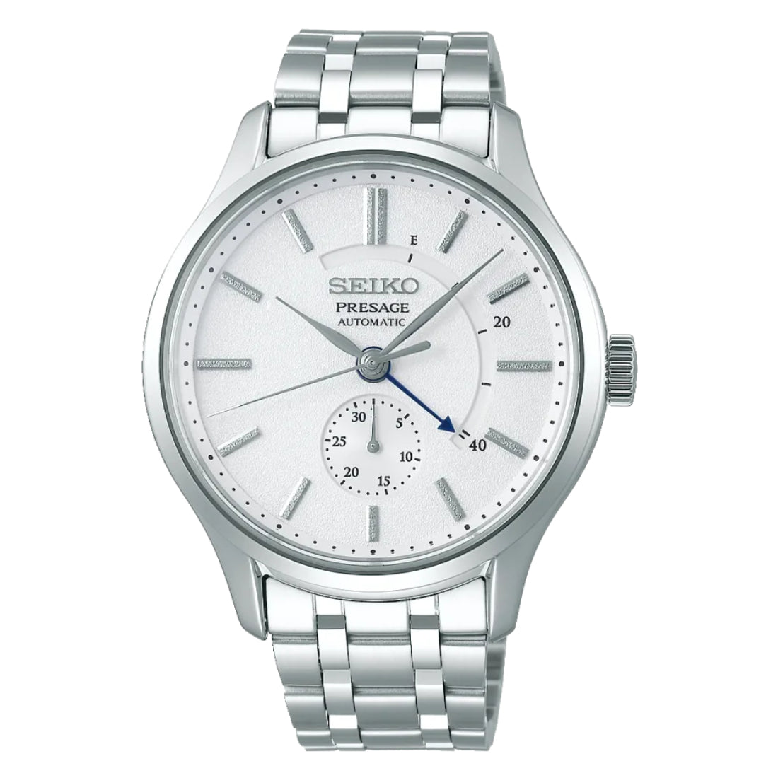 Seiko Presage Japanese Garden Automatic White Dial Power Reserve SSA395