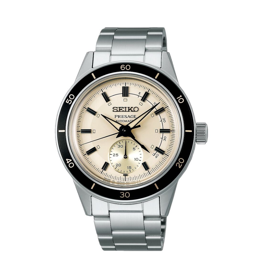 Seiko Presage Style60's Automatic Cream Dial Power Reserve Watch SSA447