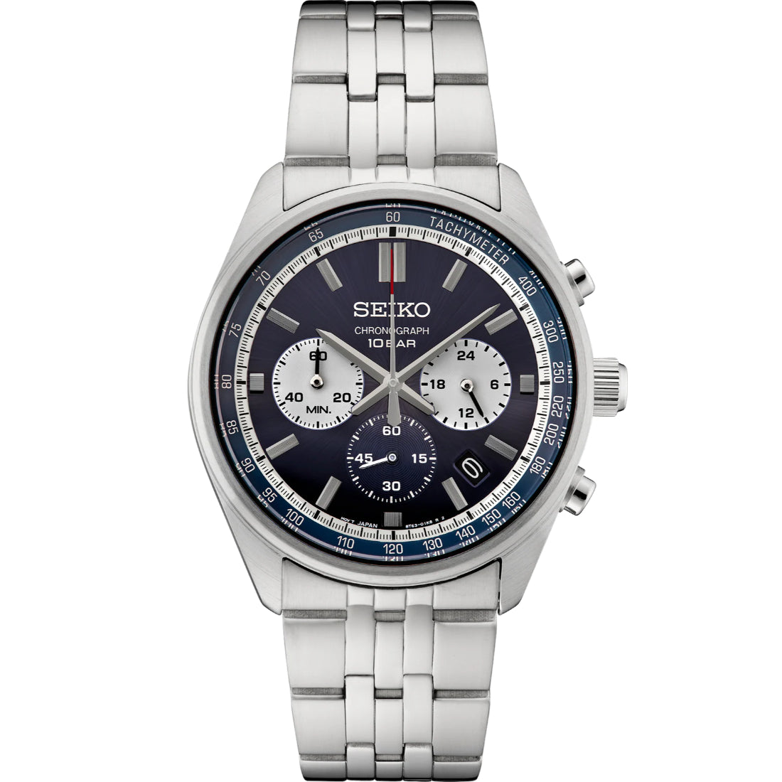Seiko Discover More Chronograph Blue Dial Stainless Steel Watch SSB427