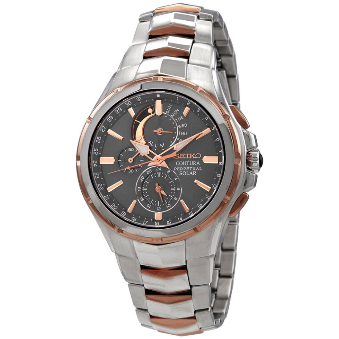 Seiko Coutura Solar Chronograph Gray Dial Perpetual Calendar Watch SSC788