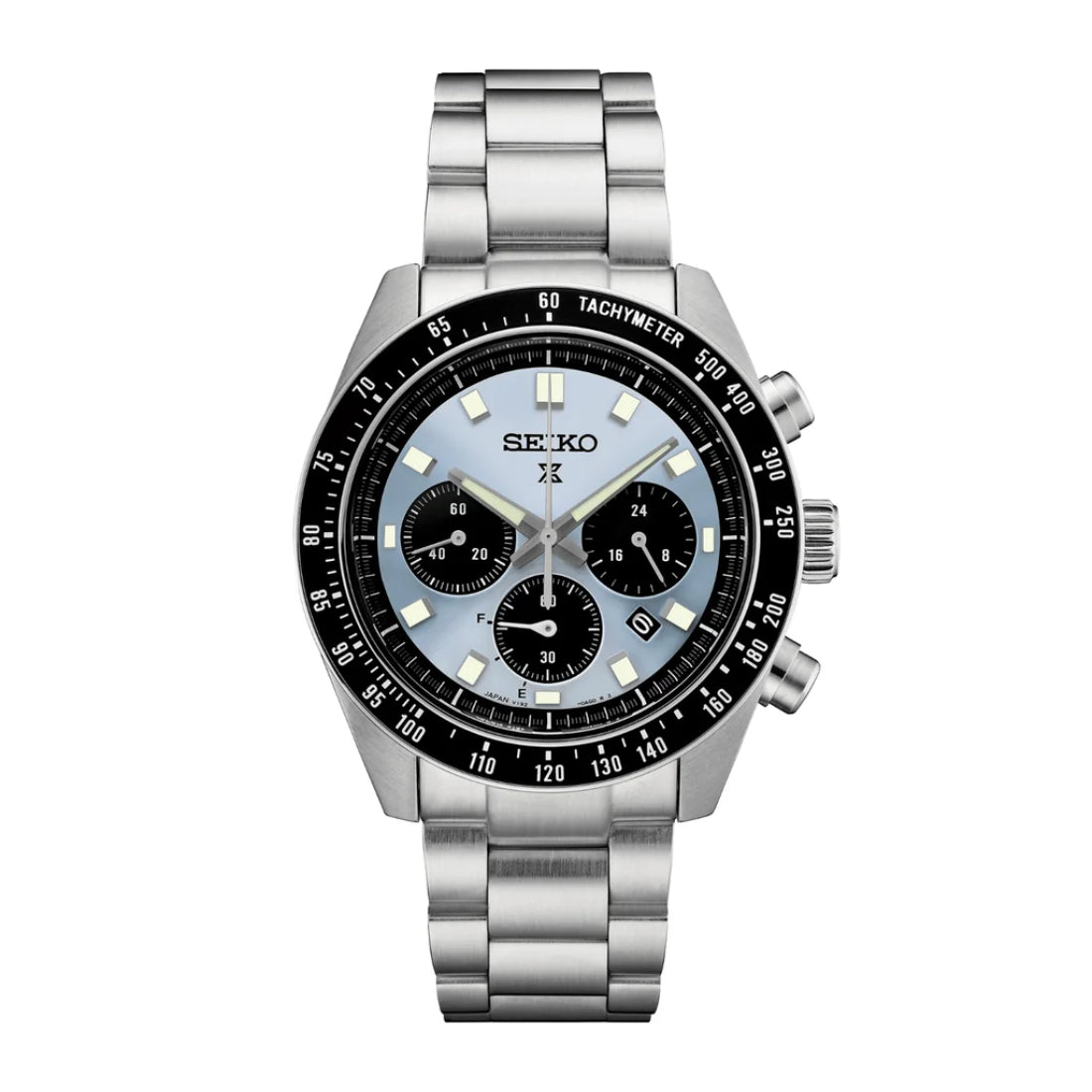 Seiko Prospex Speedtimer Solar Chronograph Ice Blue Dial Steel SSC935