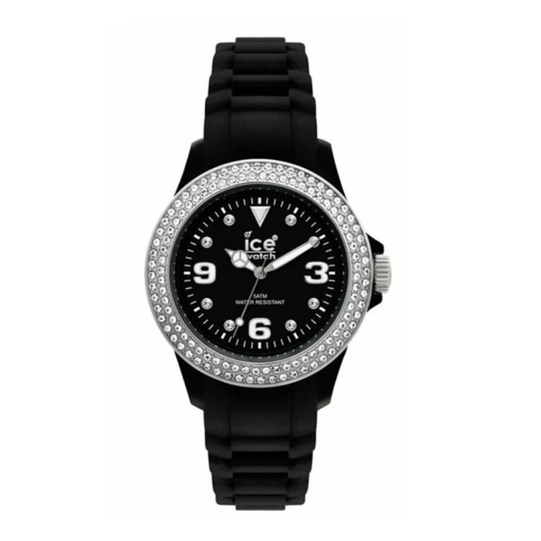 Ice-Watch Stone Sili Women's Black Strap Quartz Watch - ST.BS.B.S.11