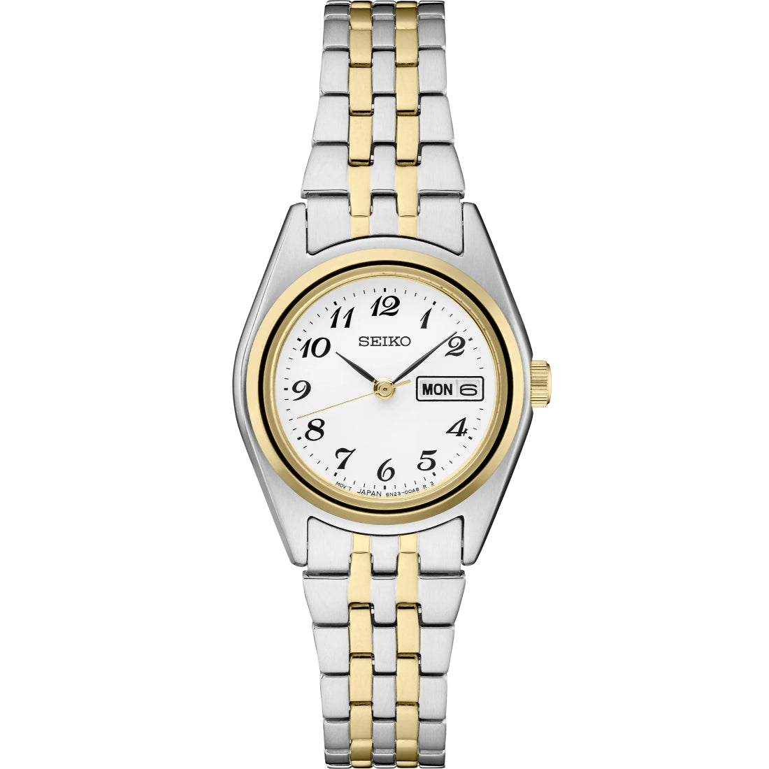 Seiko Essentials Women's White Dial Two-Tone Stainless Steel Watch SUR438