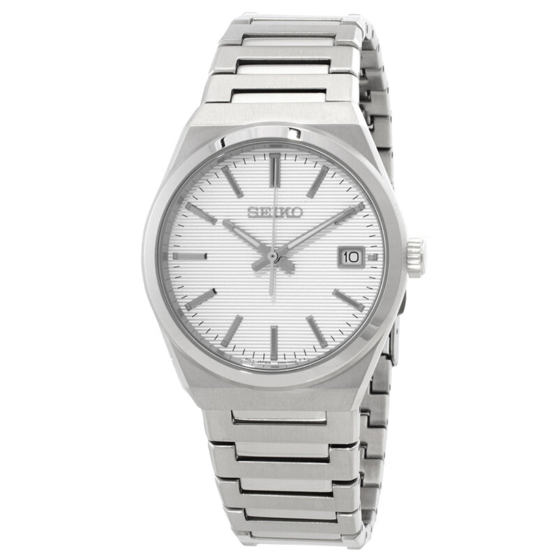 Seiko Classic Men's White Dial Stainless Steel Bracelet Quartz Watch SUR553