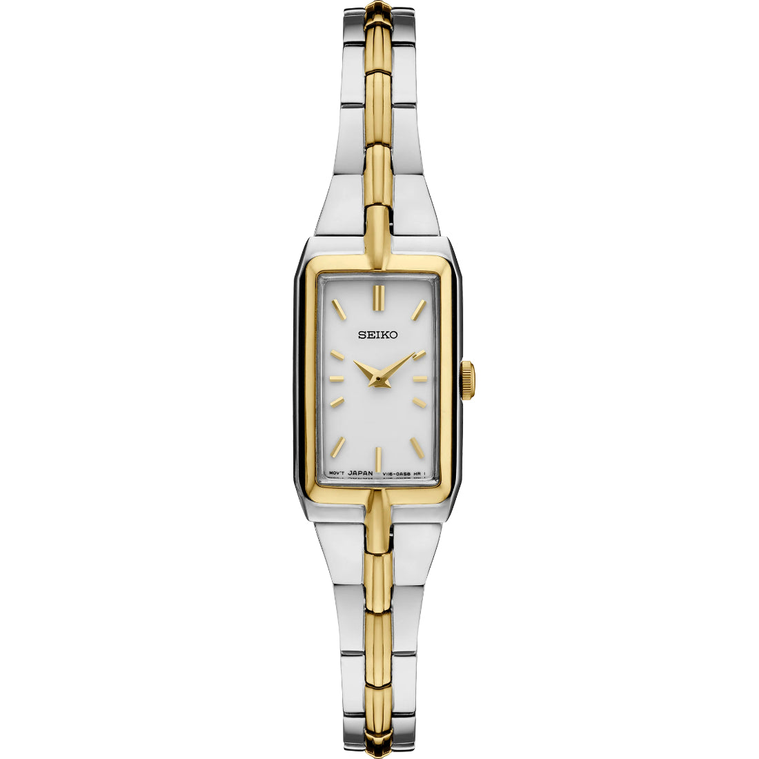 Seiko Essentials Women's White Dial Two-Tone Steel Quartz Watch SWR044