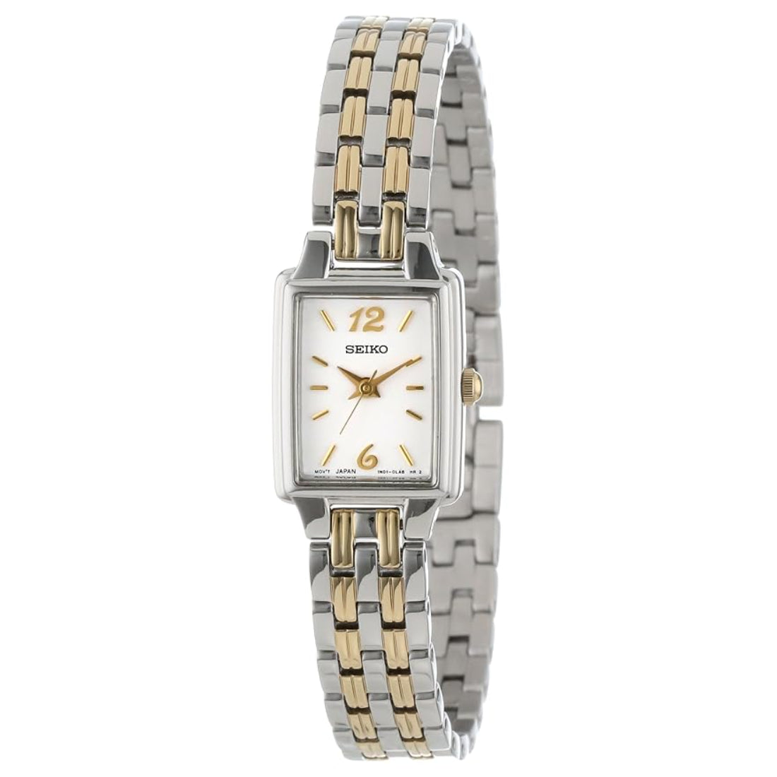 Seiko Women's White Dial Two-Tone Stainless Steel Quartz Watch SXGL59