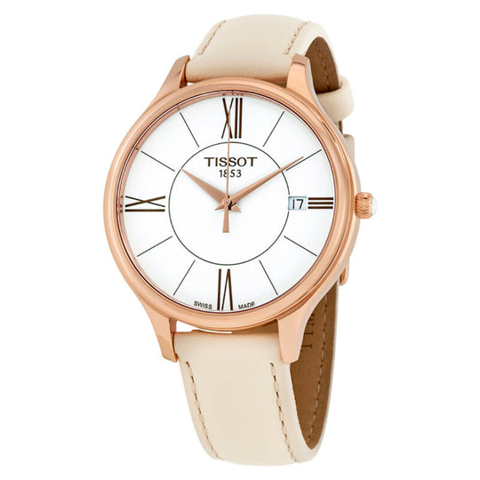 Tissot Bella Ora Women's White Dial Leather Strap Quartz Watch T1032103601800
