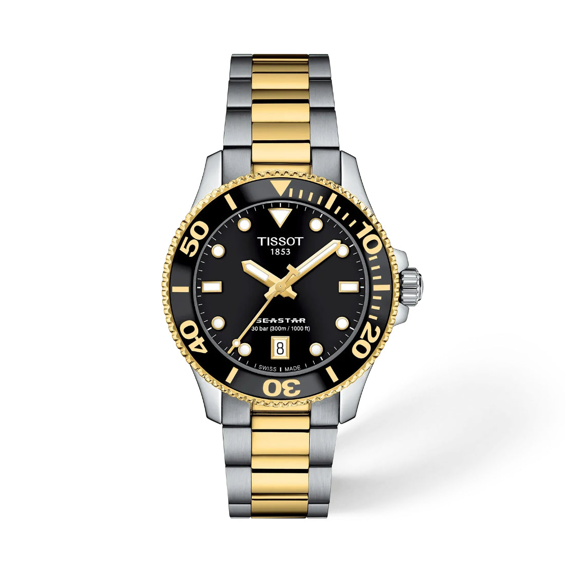 Tissot Seastar 1000 Women's Grey and Gold Bracelet Quartz Watch - T120.210.22.051.00