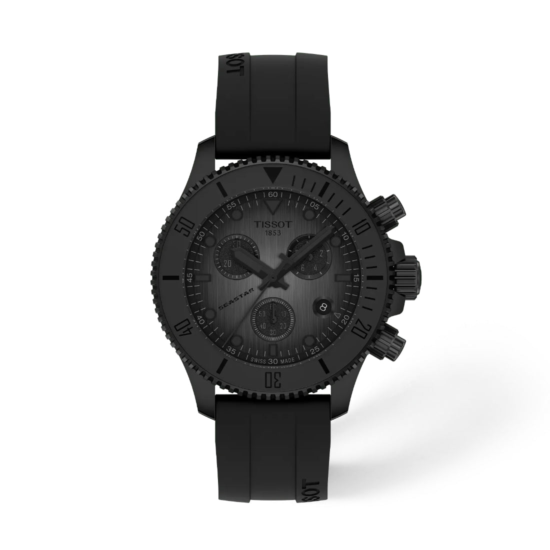Tissot Seastar 1000 Unisex Grey Gradient Dial Silicone Strap Quartz Watch T120.217.37.061.00