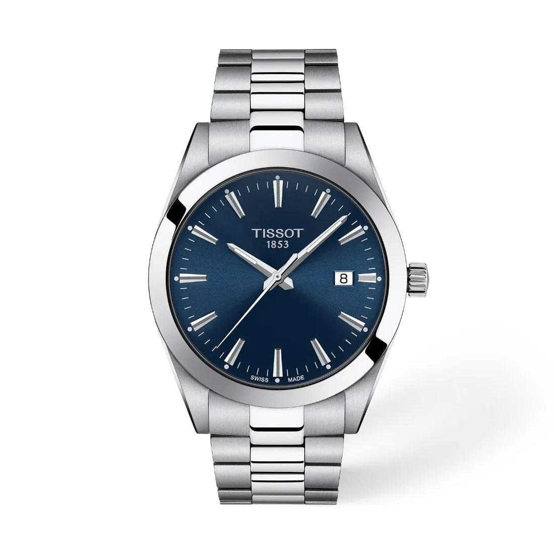 Tissot Gentleman Men's Blue Dial Stainless Steel Bracelet Quartz Watch T1274101104100