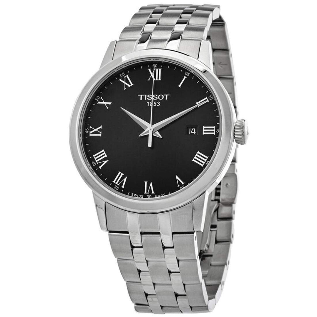 Tissot Classic Dream Men's Black Dial Stainless Steel Bracelet Quartz Watch T1294101105300