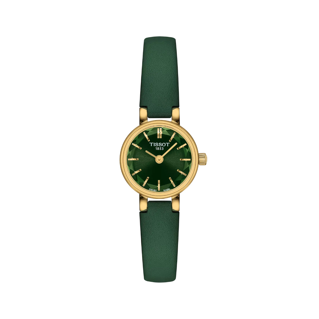 Tissot T-Lady Lovely Round Women's Green  Dial Stainless Steel Strap Quartz Watch T140.009.36.091.00