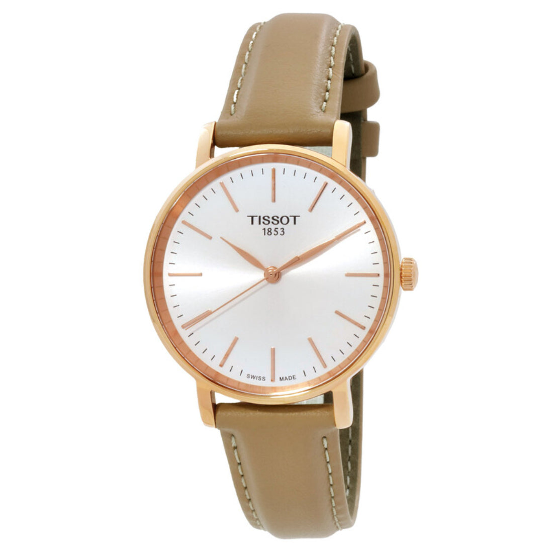 Tissot Everytime Women's Brown Strap Quartz Watch - T143.210.36.011.00